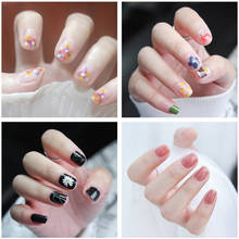 14Tips/Sheet Candy Color Nails Sticker Women Nature Nude Daisy Nail  Sticker Full Cover Nail Art Tips 2024 - buy cheap