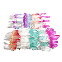 Handmade Natural Stone Hair Combs Bridal Wedding Headwear Healing Crystal Hairpin Hair Clips Clamp for Women 2024 - buy cheap