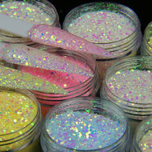 10g Holographic Photochromic Nail Art Glitter Powder Sequins Laser Acrylic Nail Powder for Decoration Nail Art Accessories 2024 - купить недорого
