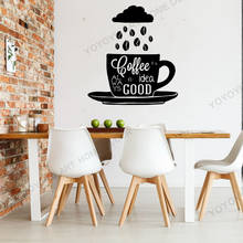 Calcomanía de vinilo para pared Con frase "Beans Cup say", pegatinas de cocina, Mural, decoración de restaurante, creativo, café, siempre una idea, rb318 2024 - compra barato