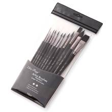 12pcs Nylon Hair Wooden Handle Watercolor Paint Brush Pen Set DIY Oil Acrylic 2024 - buy cheap