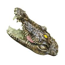 Floating Crocodile Head Alligator Head Pond Float Simulation Crocodile Head Decoy Water Features Garden Decoration Drives Ducks 2024 - buy cheap