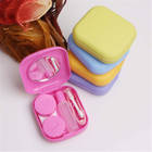 Mini Square Contact Lens Case With Mirror Easy Carry Pocket Contact Lens Storage Box Container Solid Color Lovely Travel Beauty - photo 2026