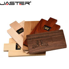 JASTER Wooden card shape U disk USB 2.0 4GB 8GB 16GB 32GB 64GB USB flash drive (free custom logo) 2024 - buy cheap