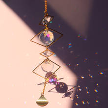Moon Sun Ball Crystal Hanging Decor Metal Prism Ornament Pendant Home Garden Car Decor 2024 - buy cheap