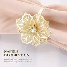 2021 Napkin Rings with Hollow Out Flower for Wedding Banquet Dinner Party Birthdays Family Gatherings Table Decor Napkin Holder 2024 - compre barato