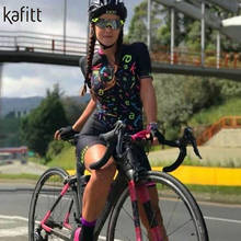 KAFITT New style cycling jersey suit breathable short sleeve summer ladies outdoor sports mountain bike suit ciclismo feminino 2024 - buy cheap