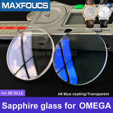 Sapphire crystal For DE VILLE 4613.30.02/4813.30.01/4813.50.01/424.13.40.20.02.001  AR-coating Parts watch glass for OMEGA brand 2024 - buy cheap