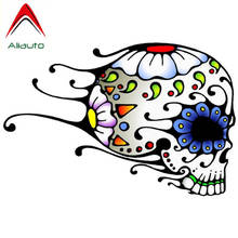 Aliauto Reflective Car Sticker Day of The Dead Rock Vintage Skull Accessories Personality Decal PVC for Opel Kia,15cm*10cm 2024 - buy cheap