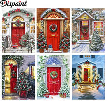 Dispaint Diamond Painting "Christmas gate scenery" Cross Stitch Custom Photo Diamond Embroidery Square Round Drill Home Decor 2024 - buy cheap