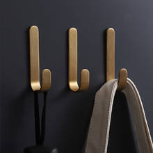 1pc Nordic style/Solid Brass Clothes Hanger Wall Mounted Coat Hook Decorative Key Holder Hat Scarf Handbag Storage Hanger 2024 - купить недорого