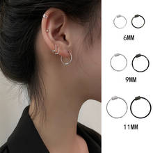 1 Pcs 66/9/11mm Unisex Small Hoop Earrings Circle Earring for Women Men Ear Rings Clip Huggie Earrings 2024 - buy cheap