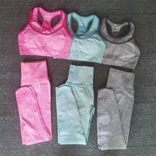 2021 New Seamless Sports Suits Women's Yoga Sets Female High Waist GYM Fitness Pants Sportswear Workout Bra+Leggings clothing 2024 - buy cheap