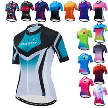 Weimostar-camiseta feminina para ciclismo, manga curta, respirável, verão, mountain bike, mtb 2024 - compre barato