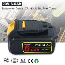 20V 6000mAh Li-ion Replacement Rechargeable Battery for Dewalt 18V 20V Battery DCB184 DCB201 DCB200 DCB205 DCD985B DCD780 DCF880 2024 - buy cheap