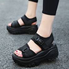 Platform Sandals Female Summer 2021Women Thick Bottom Rainbow Sole Hook & Loop Shoe Wedge With Open Toe Platform Shoes 2024 - buy cheap