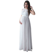 Plus size sleeveless maternity dress Women Pregnant Drape Photography Props Casual Nursing Bohemian Tie Long Dress L1226 2024 - buy cheap
