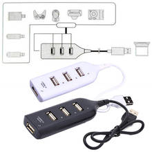USB 2,0 4 порта мульти концентратор сплиттер внешний Адаптеры расширения для ПК ноутбука мульти 4 порта USB 2,0 адаптер питания кабель концентратор 2024 - купить недорого