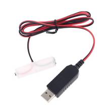 300cm LR6 AA Battery USB Power Supply Adapter Cable Replace 1 to 4pcs AA Battery