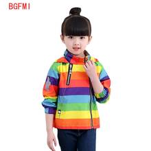 Casual Children's Rainbow Coats Boys Bomber Jackets Spring Baby Girls Windbreaker Kids Hoodies for Boys Outerwears Sweatshirts 2024 - buy cheap