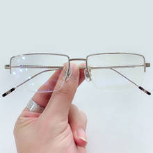 Gafas de aleación para miopía para hombre, anteojos de diseño de marca, montura media, gafas limpias para prescripción 2024 - compra barato