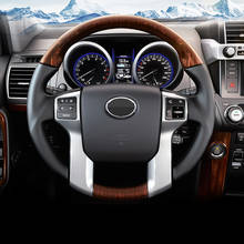 For Toyota Land Cruiser 150 Prado LC150 FJ150 2010-2018 Interior Steering Wheel Cover Trim Chrome Car Styling Accessories 2024 - buy cheap