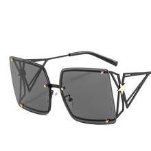 new Rimless square sunglasses women men oversize fashion unique 2020 shades retro vintage uv400 brand luxury design sun glasses 2024 - buy cheap