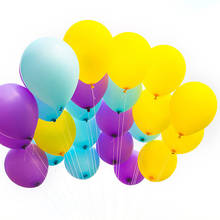 Balões de látex foscos de alta qualidade, 10 polegadas, roxo, amarelo, decoração de festa, feliz aniversário, casamento, arco, globos 2024 - compre barato