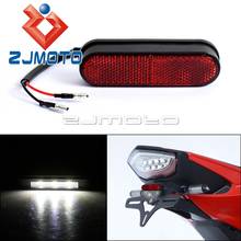 Zjmoto refletor universal traseiro para motocicleta, luz de placa de licença, lâmpada urbana, luz de led para placa de identificação, 1 peça 2024 - compre barato