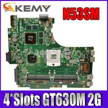 N53SM Motherboard W/  4*Slots GT630M 2G For ASUS N53S N53SV N53SN N53SM laptop Motherboard N53SM Mainboard Test work 100% 2024 - buy cheap