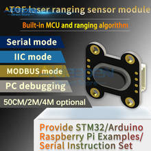 Módulo do sensor da distância do laser de tof050f tof200f tof400f 50cm 2m 4m distância modbus iic saída do porto serial multi-modo 2024 - compre barato