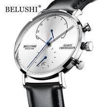 Top Brand Luxury Men's Watches BELUSHI Ultra-thin Leather Men Watch Waterproof Date Stop Watch Clocks Male Relogio Masculino #a 2024 - buy cheap