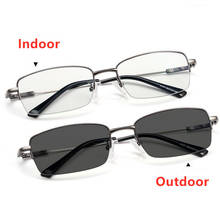 Óculos de leitura multifocais de titânio, óculos para leitura fotocromático, pernas de memória, alta qualidade para uso externo, óculos para presbiopia 2024 - compre barato