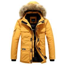 2020 inverno canadá baixo jaqueta masculina casaco com capuz gola com pele blusão manter aquecido 2024 - compre barato