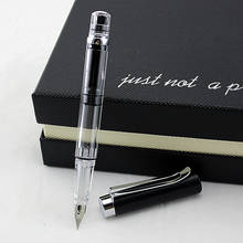 New Fountain Pen Transparent Piston 3008 Ink Pen Iridium 0.38/0.5mm Silver Clip Office Gift Ink Pen 2024 - buy cheap