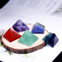 3cm Natural Crystal Stone Amethyst Pyramid Healing Energy Crafts Rose Quartz Chakra Reiki Rainbow Fluorite Home Decoration Point 2024 - buy cheap