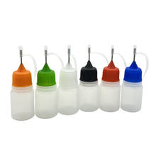 Juego de botellas de plástico para líquidos, frascos vacíos con tapón de aguja de Metal, tarro para líquidos, 5ML, 100 unidades 2024 - compra barato