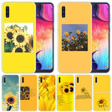 luxury Silicone Case Yellow Sunflower for Samsung Galaxy A50 A70 A80 A40 A30 A20 A10 A20E A2 CORE A9 A8 A7 A6 Plus 2018 Cover 2024 - buy cheap