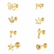 BOAKO S925 Sterling Silver Stud Earring For Women Children's Earring Pendientes Plata 925 Zircon Piercing Fine Jewelry Girl Gift 2024 - buy cheap