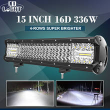 CO LIGHT 16D 12" 15" 20" 29" 44" 4-Row 4x4 LED Work Light Bar Combo Offroad Light Bar for Tractor Boat 4WD 4x4 Car Truck SUV ATV 2024 - buy cheap