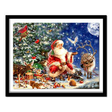 Christmas Scenic Diamond Painting Cross Stitch Home Decor Full Square Diamond Embroidery Santa Claus Handmade Gift 2024 - buy cheap