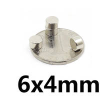 Imán redondo pequeño y permanente de neodimio, 6x4mm, 6x4mm, 20/50/100 Uds. 2024 - compra barato
