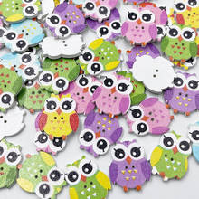 25/50/100pcs Mix Color Baby Owl Birds Carton Buttons Kid' Baby Sewing Craft Lots 25*21 mm WB216 2024 - buy cheap