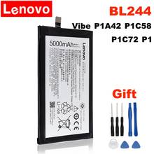 Lenovo bl244 5000mah original li-ion substituição da bateria para lenovo vibe p1 p1a42 p1c58 p1c72 telefone móvel inteligente + ferramentas gratuitas 2024 - compre barato