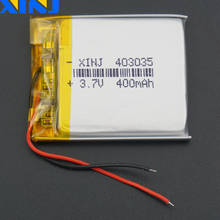 Xinj 3.7 v 400 mah li bateria de polímero li ion célula 403035 para gps e-book relógio inteligente condução gravador sat nav câmera bluetooth mp4 2024 - compre barato