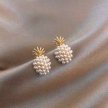 Nova chegada pérola geométrica feminino clássico brincos de abacaxi brincos simples na moda jóias femininas 2024 - compre barato