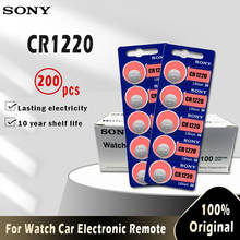 200pcs Sony CR1220 Original Button Cell Battery cr 1220 ECR1220 GPCR1220 For Watch Car Key Remote control 3v Lithium Battery 2024 - buy cheap