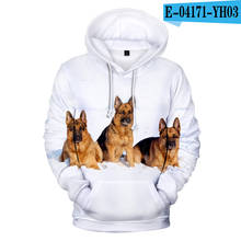 German Shepherd hoodies Men Sweatshirt Pullover 3D German Shepherd Hip Hop Streetwear High Quality pocket Hoodie Tops 4XL 2024 - buy cheap