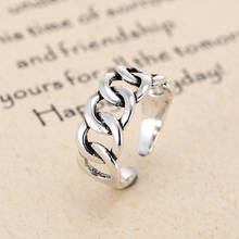High-quality 925 Sterling Silver Jewelry Thai Silver  Personality Open Ring  Hot Sale Simple Style Lady Prevent Allergy Ring 2024 - buy cheap