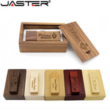 JASTER USB2.0 Wooden bamboo with BOX usb flash drive personal present Memory stick pen drive 4GB 16GB 32GB 64GB free custom logo 2024 - buy cheap